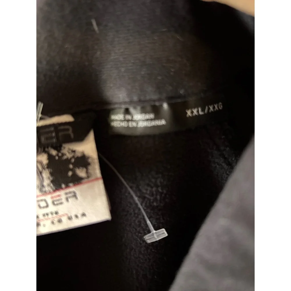 Spyder Mens Black Fleece Lined‎ 1/4 Zip Pullover Jacket XXLG